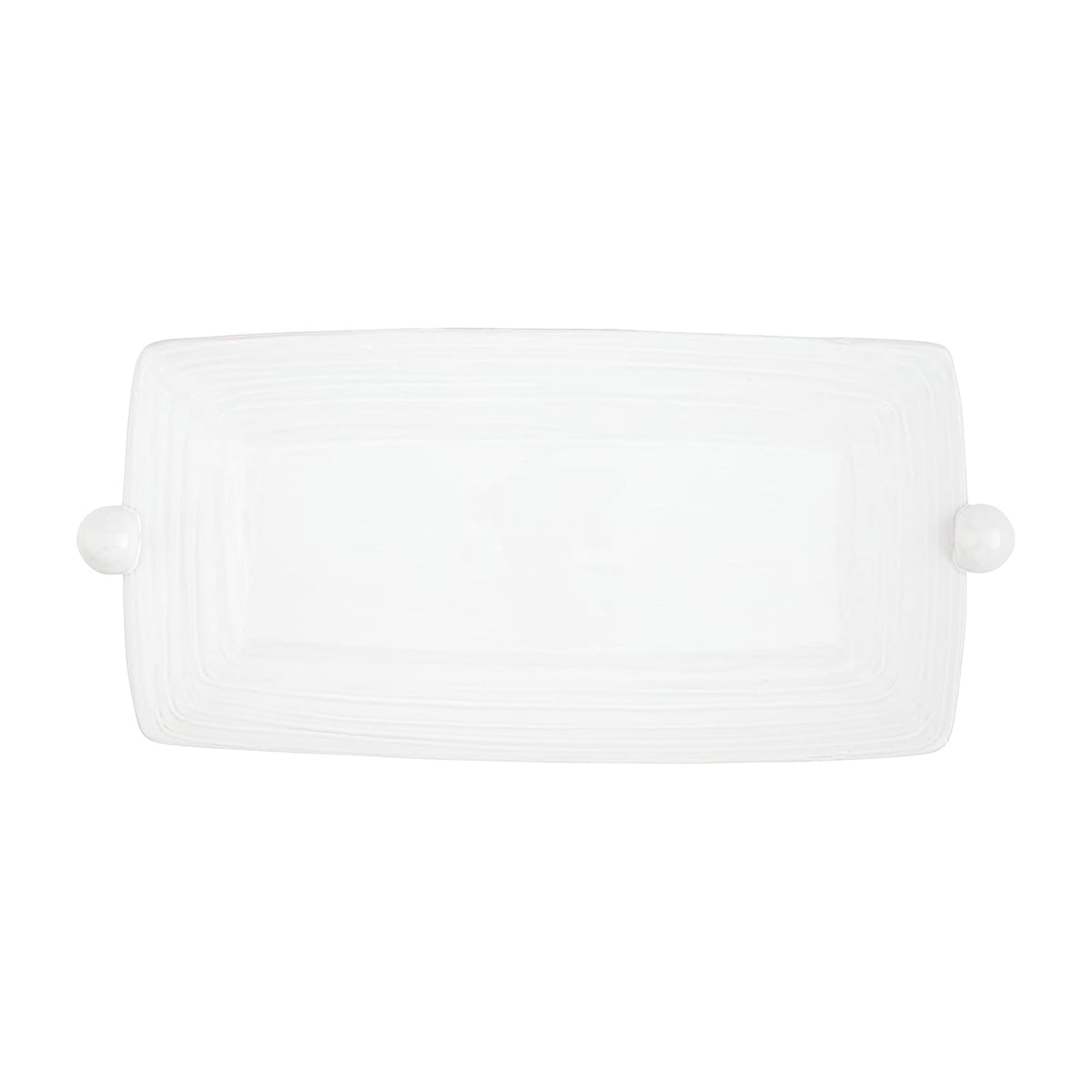 Mud Pie Dishware Plate, 8 3/4" x 14", White