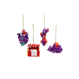 Kurt S. Adler Hanging Ornament, 3.0" x 2.5" x 3.5", Purple & Red