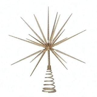 Roman 133174 Gold Burst Tree Topper Spikes on Spring, 15 inch