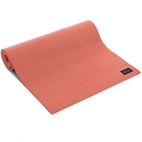AGM Group Aeromat Elite Yoga/Pilates Mat 6mm (1/4") Thick, phthalates-Free PVC (Coral)