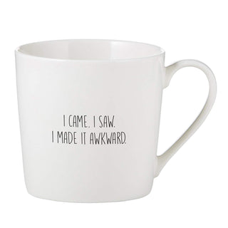 Creative Brands Santa Barbara Design Studio SIPS Drinkware Bone China Cafe Mug/Coffee Cup, 14 oz, Made It Awkward