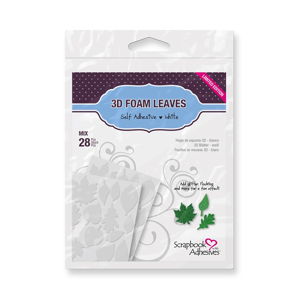 Scrapbook Adhesives by 3L 3L Corporation Self-Adhesive Scrapbook Foam Embellishment Shapes, Leaves