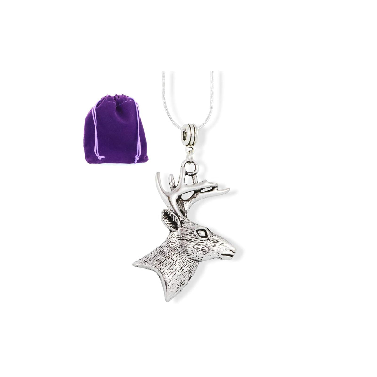 Dave The Bunny Necklace, 22 inches, Silver