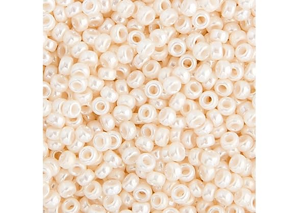 John Bead Craft Bead, Small, Antique Ivory Pearl Ceylon