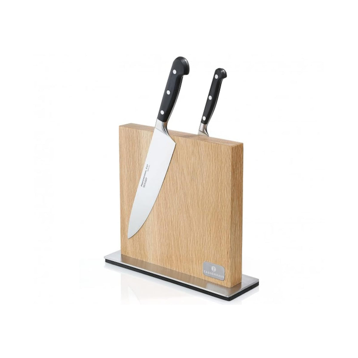 Zassenhaus Knife Block, 11" x 3.5", Natural Oak