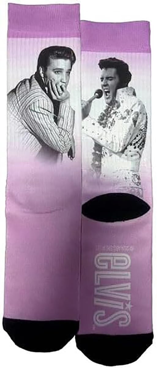 Spoontiques Socks, Purple, Themed (Elvis)