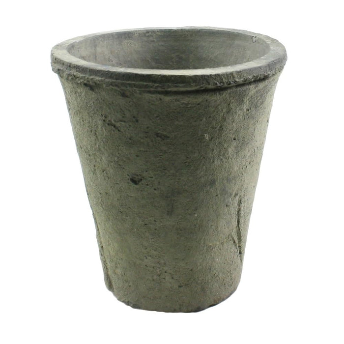 HomArt Rustic Terra Cotta Rose Pot, Small, Moss Grey, 1-Count