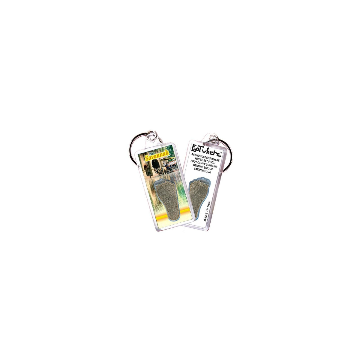 FootWhere Keychain, Small, Sv101 - Carriage