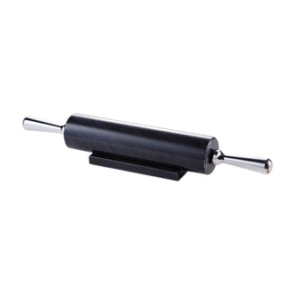 JEmarble Rolling Pin/Aluminum Handles 18 inch(Black)(Premium Quality)Polished Surface 18-inch(10"Barrel) Genuine Stone Non-stick Save Effort Easy to Clean