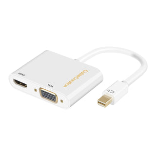 CableCreation Electronic Adapter, 2 in 1, White