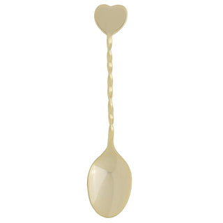 HIC Harold Import Co. GDH-HIC 4-1/2" Gold Plated Heart Demi Spoon Home Decor Products