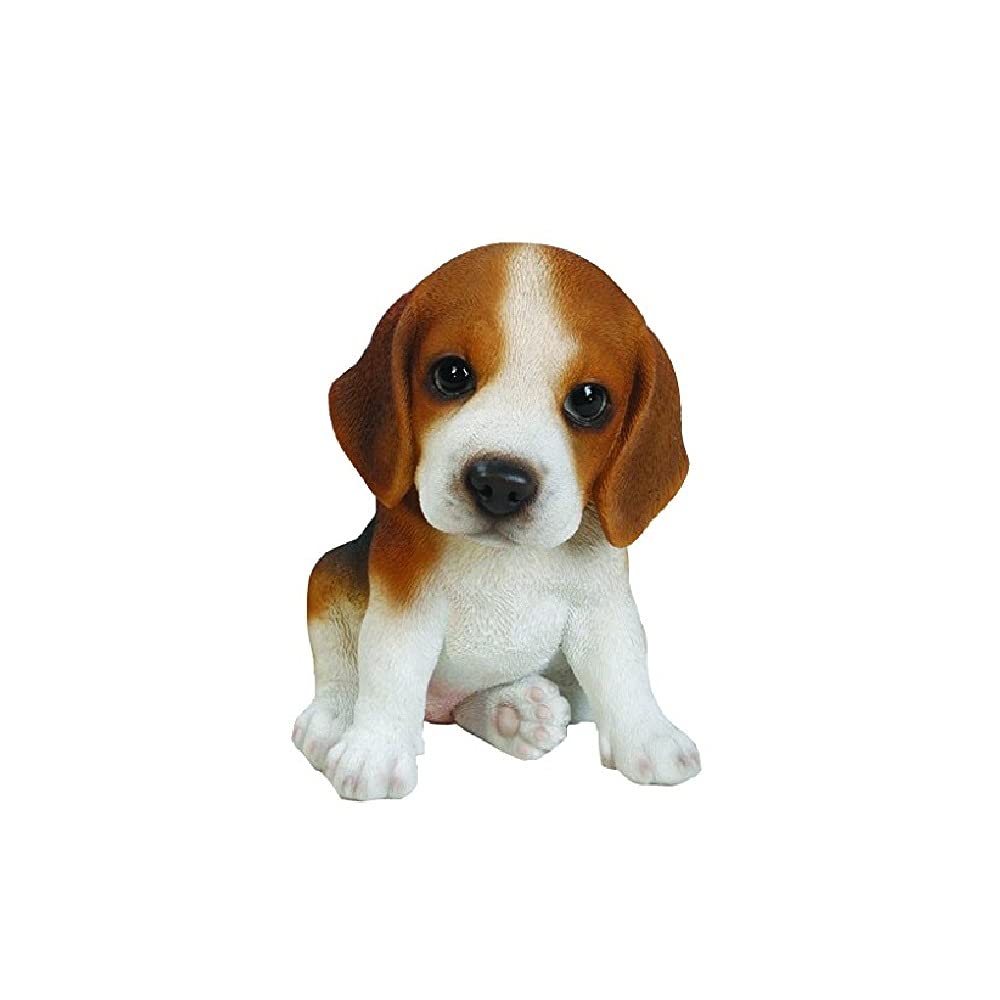 Hi Line Gift 87771-G Sitting Beagle Puppy Figurine, 6-inch Height, Brown and White