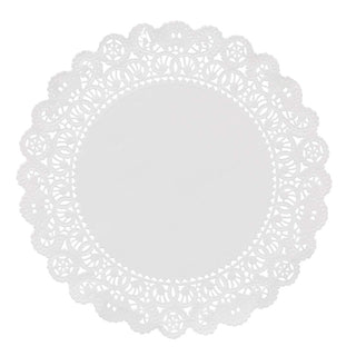 Hygloss Products Round Paper Doilies - Decorative, White Lace Doilies - Disposable - Food Grade Safe - 8 Inches - 36 Pack