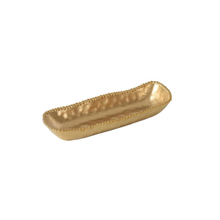 Pampa Bay Tray, 14.3" x 5" x 2.5", Gold