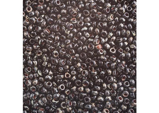 John Bead Craft Bead, 11/0, Black Picasso