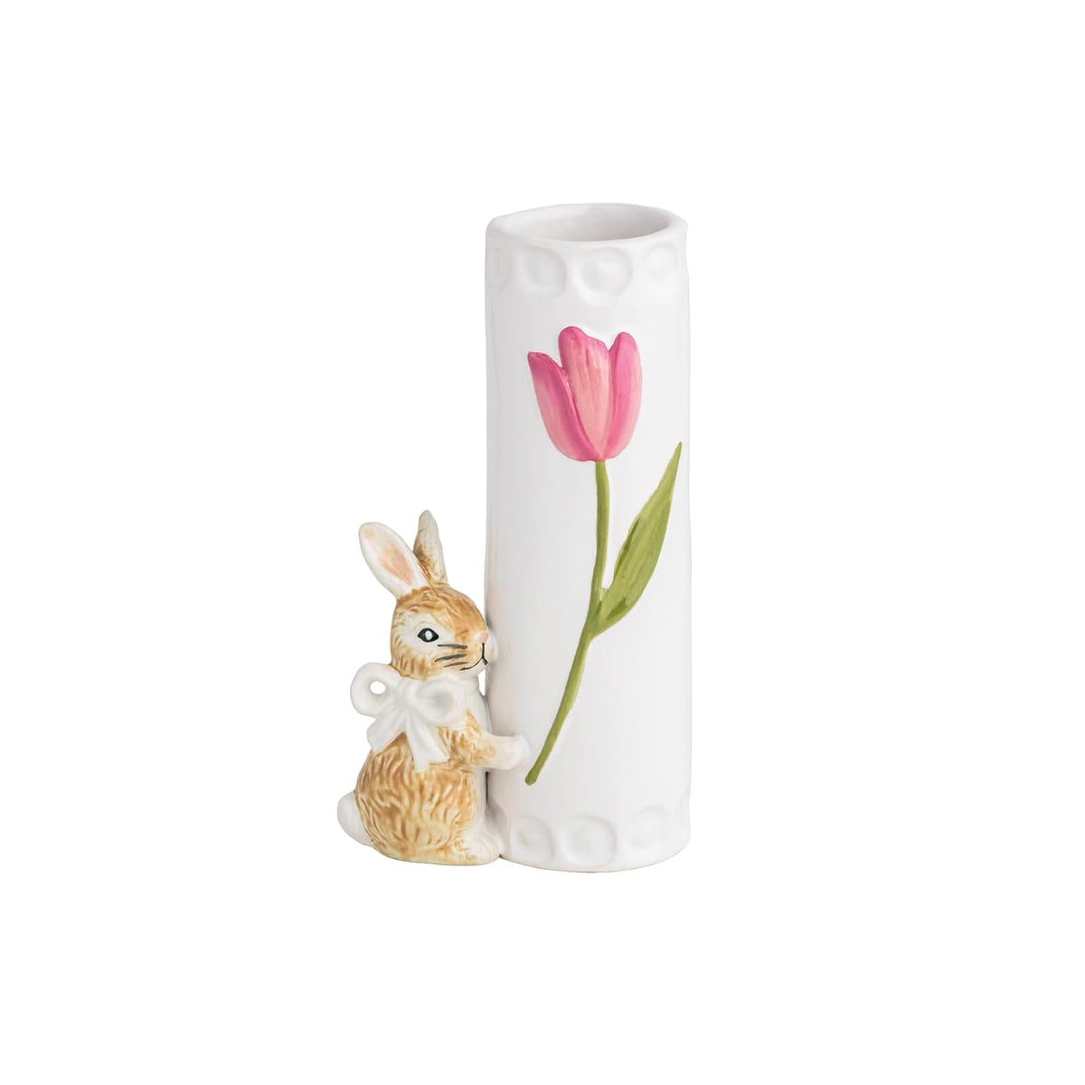 Mud Pie Vase, 6" x 3 1/4", White