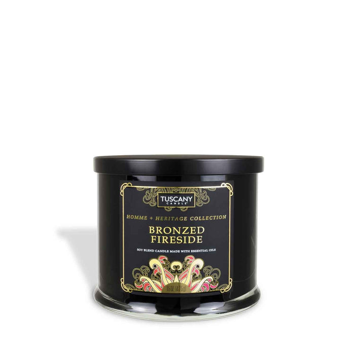 Empire Candle Tuscany Candle Homme + Heritage Scented Candle, Bronzed Fireside, 15 oz