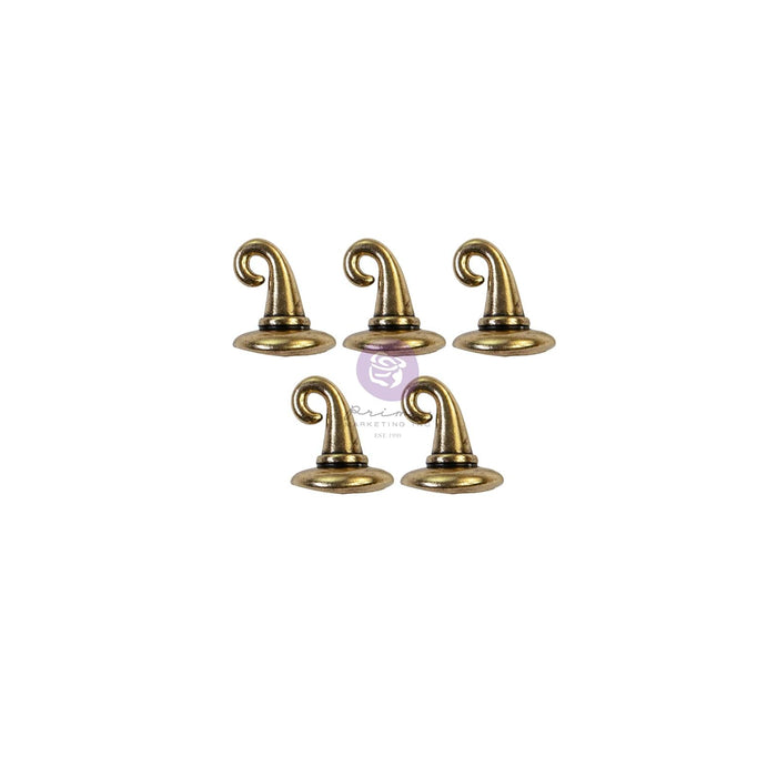 PRIMA MARKETING INC Charm, Metal Embellishments - Witch Hat - 5 pcs, Metal Embel
