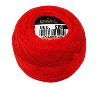 DMC Yarn, Size 12, Bright Red
