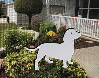 DCentral® Dachsund Flexible Vinyl Screen Magnet: Double-Sided. Bright White-Easier to See Day & Night. Decorative. Helps to Stop Walking into Screens,for Non-RETRADCTABLES, Size W 7.3" x L 4.6"
