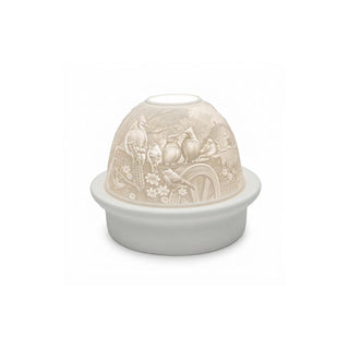 Luumii Light Domes Candle Holder, 4.75 inches x 3 inches, White