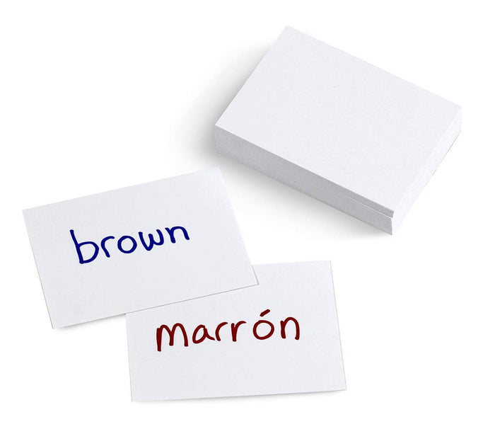 Hygloss Products Ultra White Blank Flash Cards - Great Study Tool - Multitude of Uses - 2” x 3” - 100 Cards