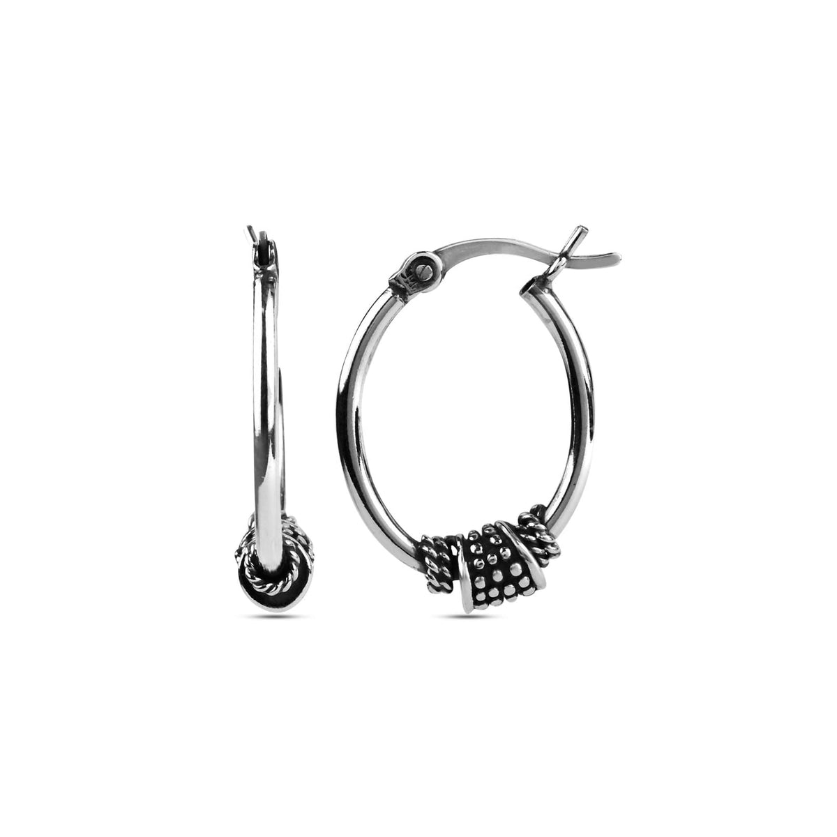 LeCalla Earring, 20mm by 16mm, Bali Oval 4