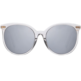 DUCO Sunglasses, 55mm, Transparent Grey Frame Silver Mirror