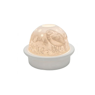 Luumii Light Domes Candle Holder, 4.75 inches, White