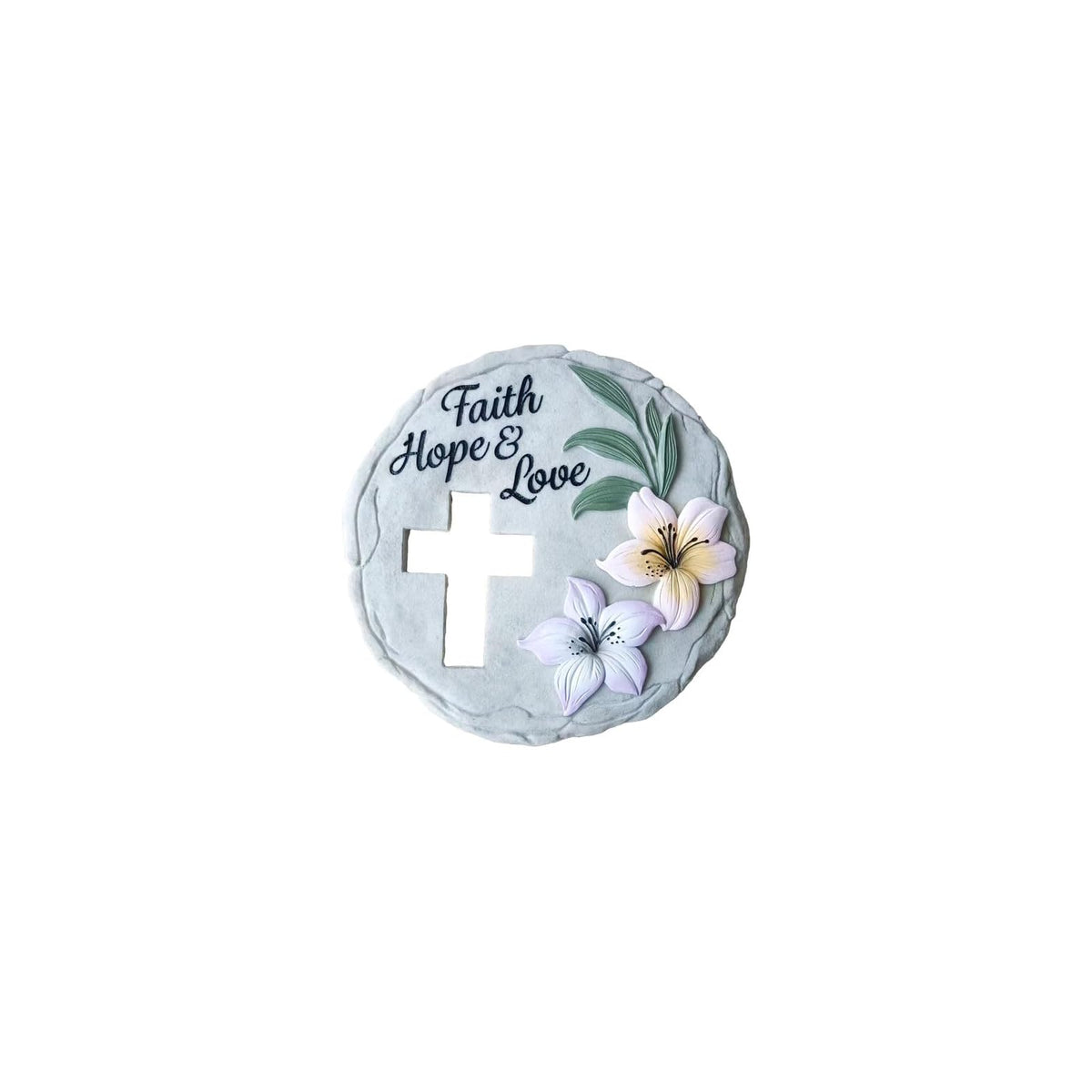 Spoontiques Sculpture, 9.63" diameter, Faith Hope Love