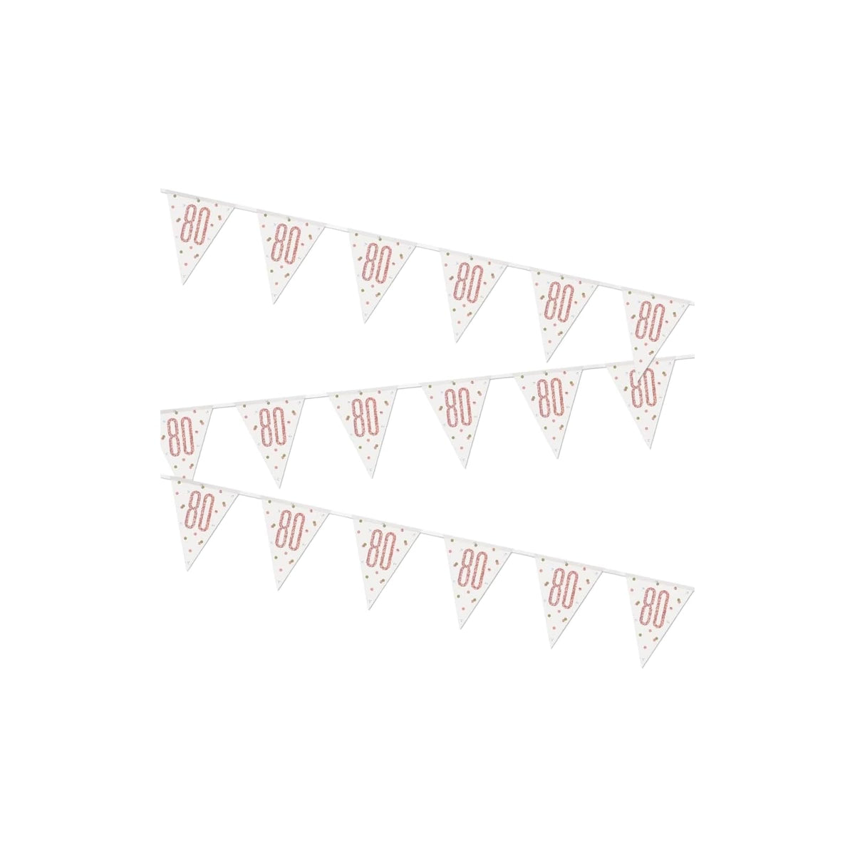 Unique Banner, Age 80, Rose Gold