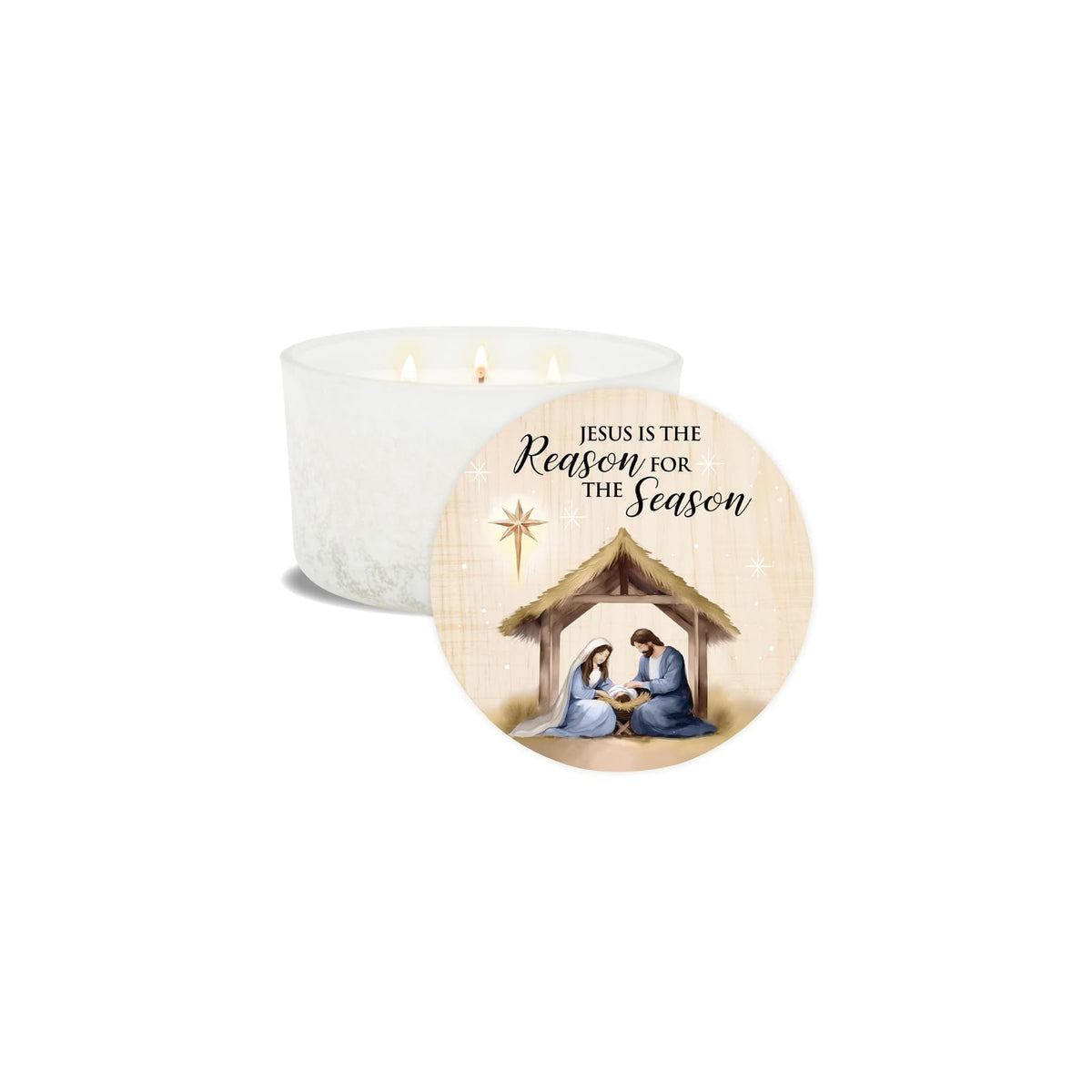 Carson Candle, 5.13" W, White