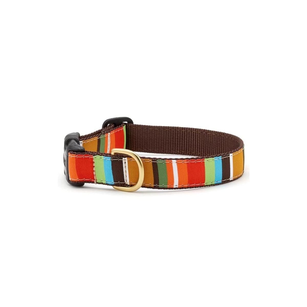 Up Country Animal Collar, MD (fits necks 12" - 18"), Brown Stripe