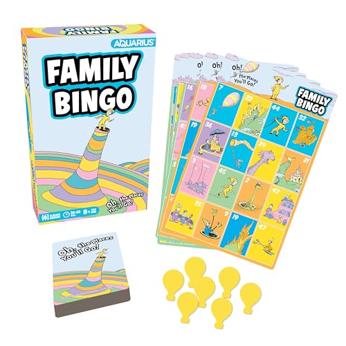 Aquarius Oh, The Places You'll Go! Family Bingo Game - Officially Licensed Party Game Ages 8+, 2-4 Players - for Kids, Teens, and Adults