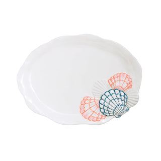 Mud Pie Dishware Plate, 12" x 16 3/4", White