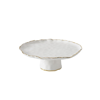 Pampa Bay Tray, Medium, White and Gold