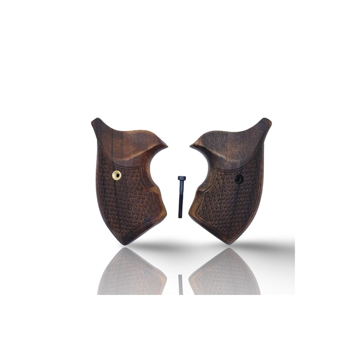 Zib Grips Gun Grip, Walnut Wood, Fishscale - Brown
