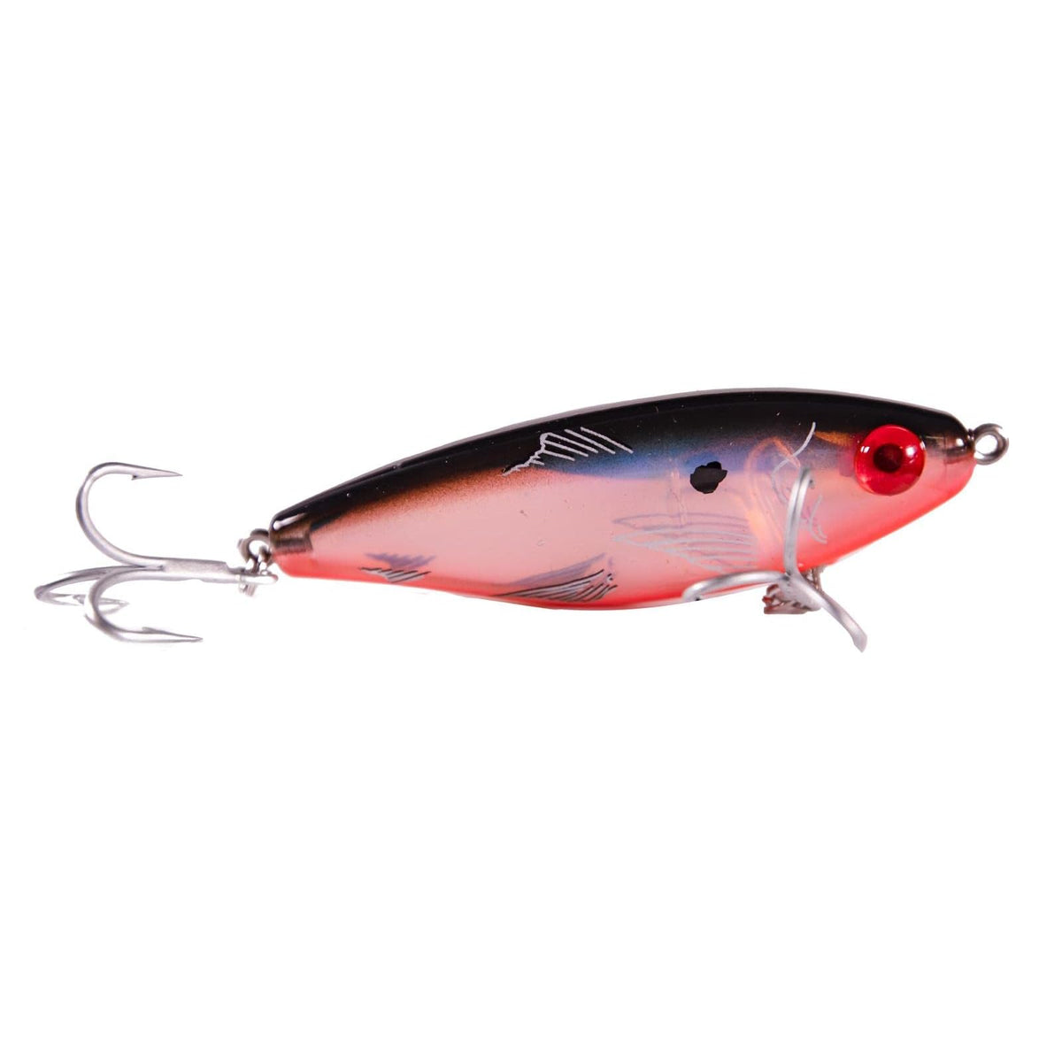 MirrOLure Fishing Hook, 3.75in 1oz, Black Bk/Org/Silver