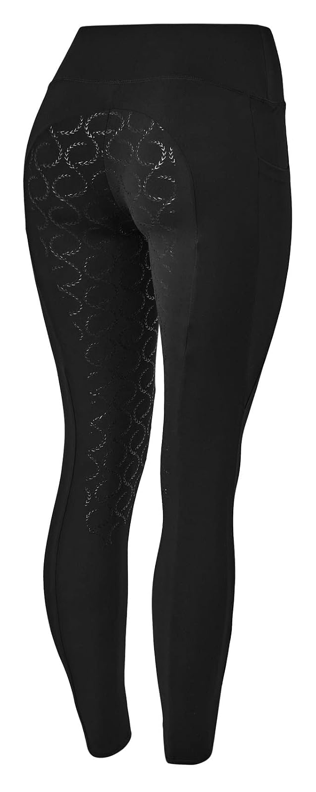 HORZE Womens Gillian Silicone Full Seat Tights - Black - 22