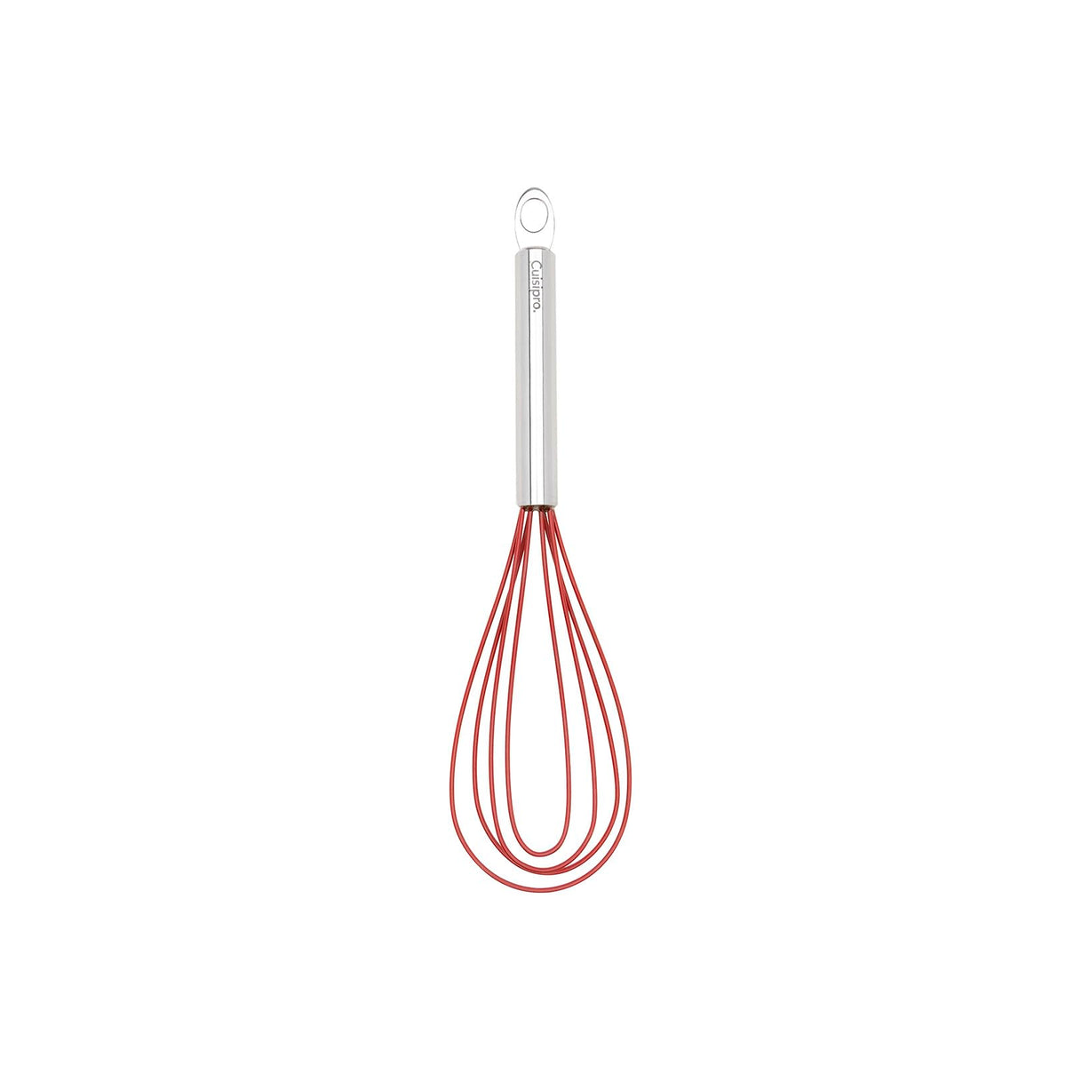 Browne & Co Cuisipro 10-Inch Silicone Flat Whisk, Red