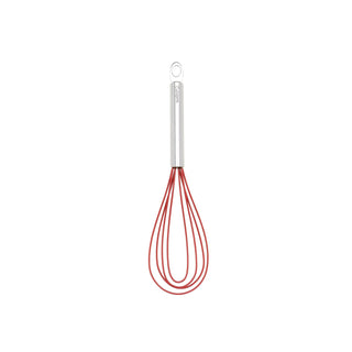 Browne & Co Cuisipro 10-Inch Silicone Flat Whisk, Red