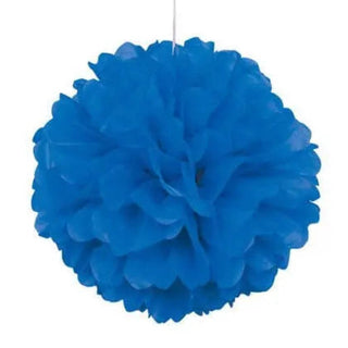 Unique Party Decorative Pom Pom, 16", Royal Blue