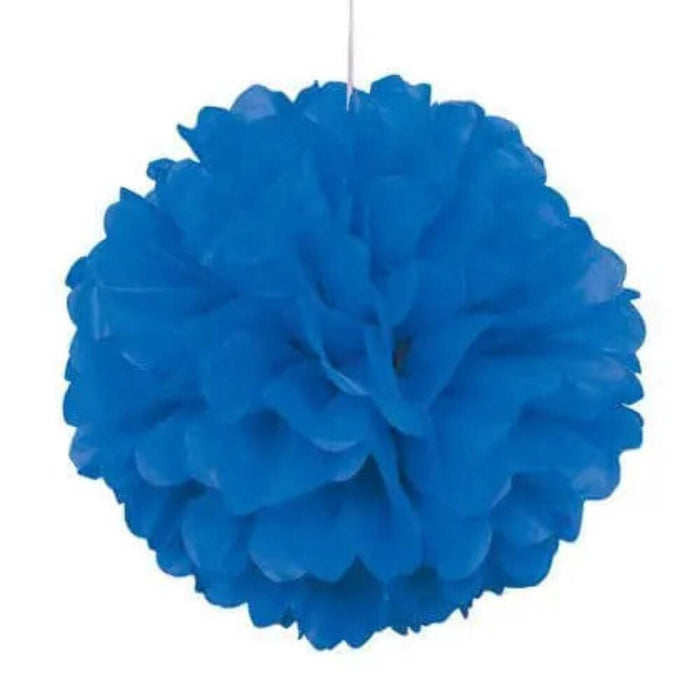 Unique Party Decorative Pom Pom, 16", Royal Blue