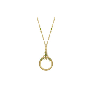 1928 Jewelry Company Necklace, 30"L X 2.62"H X 1.54"W, Green