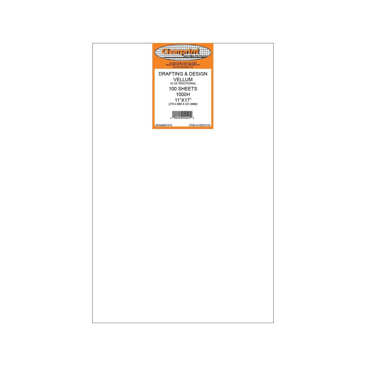 Clearprint Art Media Paper, 11" x 17", Translucent White