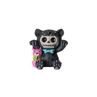 Pacific Giftware Figurine, 2.75" L x 2.5" W x 2.75" H, Black/White/Pink/Blue/Gre