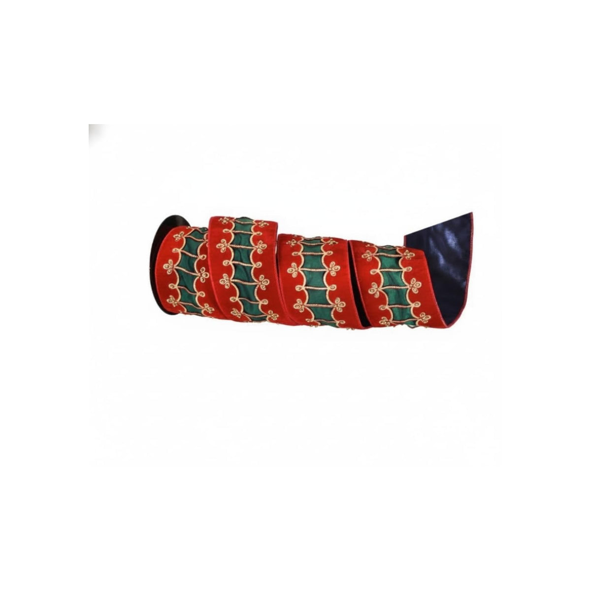 Regency International Decorative Ribbon Trim, 4 inches, Green,Red