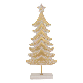 Boston International Sculpture, Large, Metal White & Burnished Gold Tree