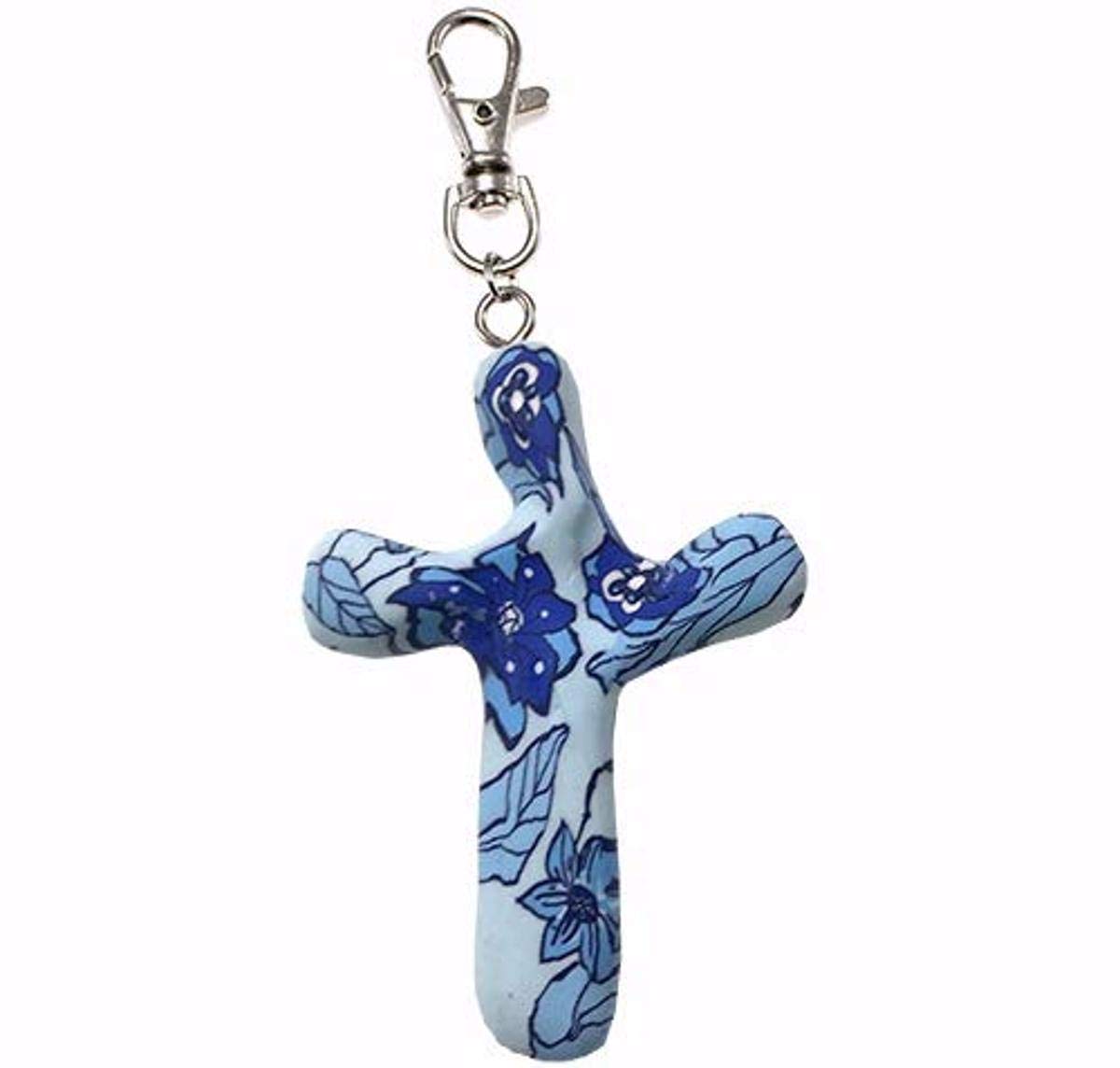 Calypso Studios by First & Main 3" Blue Garden Comforting Clay Cross Clip