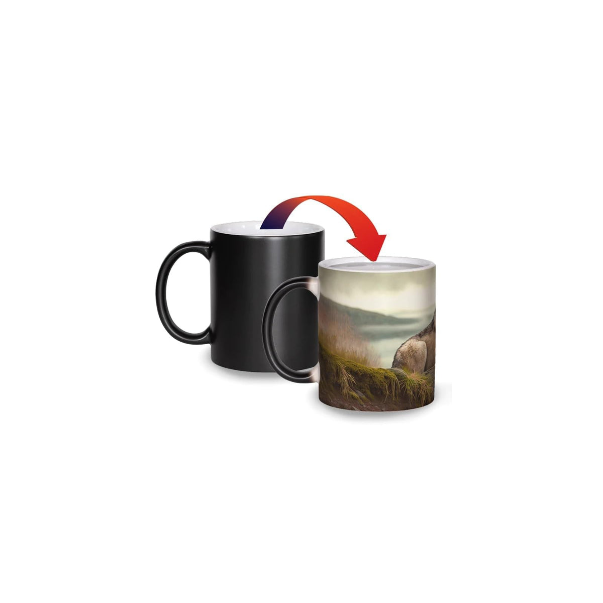 The Mug Experience Drinking Cup, 12 Ounces, Wolf